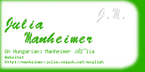 julia manheimer business card